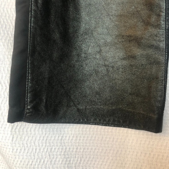 DANIER Leather Black Buttery Leather Pants Lined, Size 8 - Picture 5 of 13